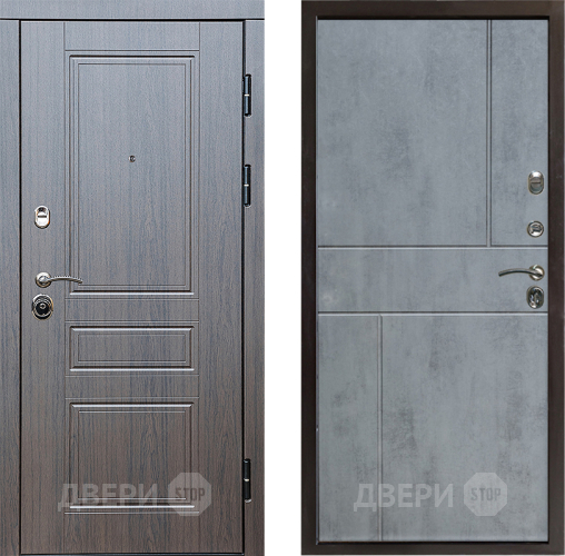 Входная металлическая Дверь Престиж Классика Венге Горизонт Бетон темный в Рузе