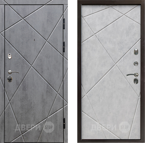 Входная металлическая Дверь Престиж Лучи Лучи Бетон светлый в Рузе