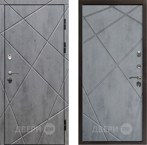 Входная металлическая Дверь Престиж Лучи Лучи Бетон темный в Рузе