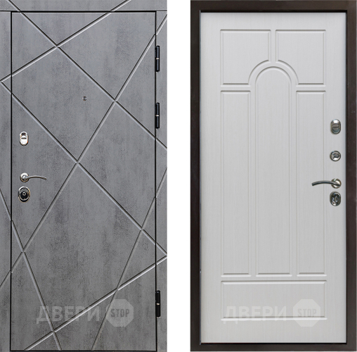 Входная металлическая Дверь Престиж Лучи Арка Лиственница белая в Рузе