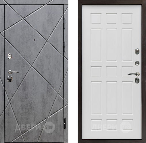 Входная металлическая Дверь Престиж Лучи Спарта Белое дерево в Рузе