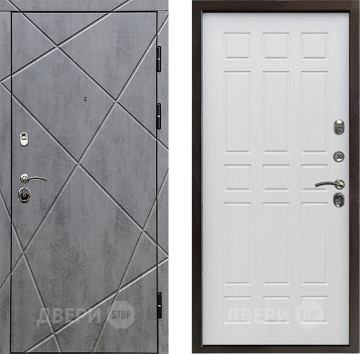 Входная металлическая Дверь Престиж Лучи Спарта Лиственница белая в Рузе