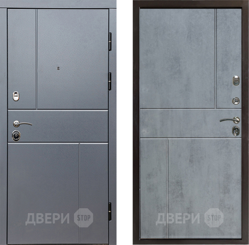 Входная металлическая Дверь Престиж Горизонт Грэй Горизонт Бетон темный в Рузе