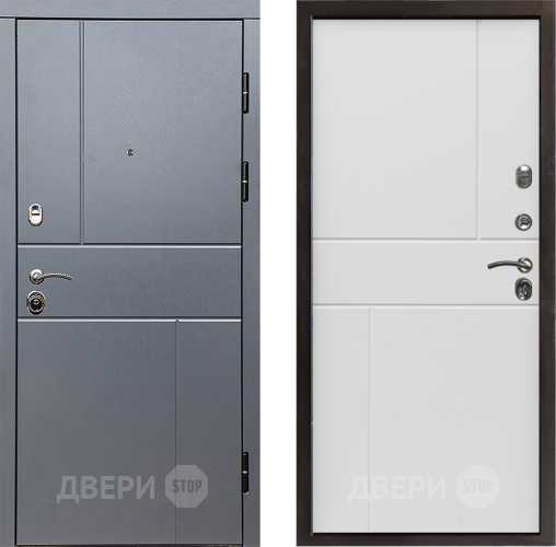 Входная металлическая Дверь Престиж Горизонт Грэй Горизонт Бетон белый в Рузе