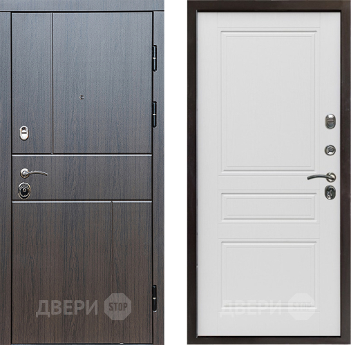 Входная металлическая Дверь Престиж Горизонт Венге Классика Лиственница белая в Рузе