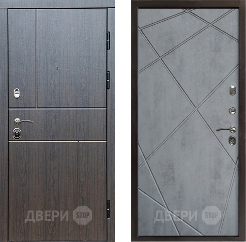 Входная металлическая Дверь Престиж Горизонт Венге Лучи Бетон темный в Рузе