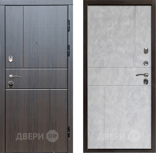 Входная металлическая Дверь Престиж Горизонт Венге Горизонт Бетон светлый в Рузе