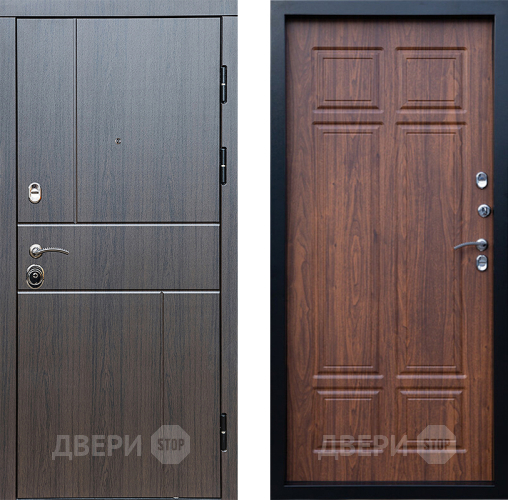 Входная металлическая Дверь Престиж Горизонт Венге Премиум Орех темный в Рузе