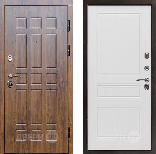 Входная металлическая Дверь Престиж Стандарт Классика Белое дерево в Рузе