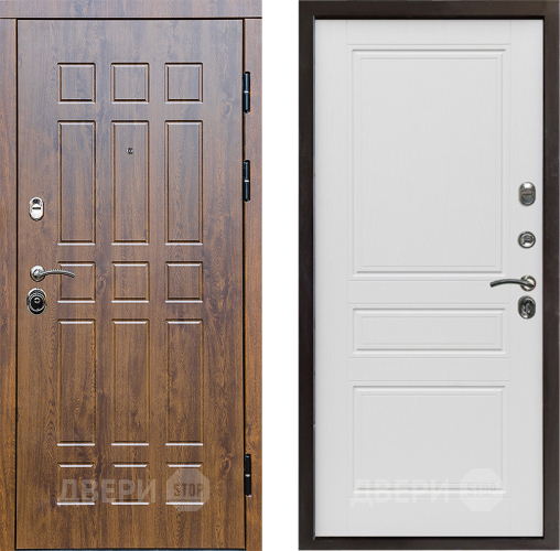 Входная металлическая Дверь Престиж Стандарт Классика Лиственница белая в Рузе