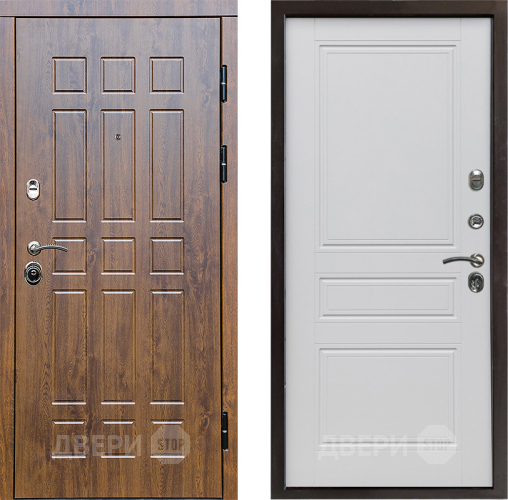 Входная металлическая Дверь Престиж Стандарт Классика Белый матовый в Рузе