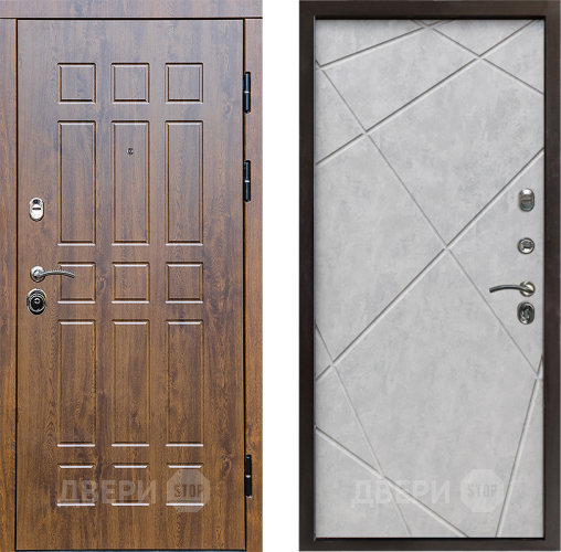 Входная металлическая Дверь Престиж Стандарт Лучи Бетон светлый в Рузе