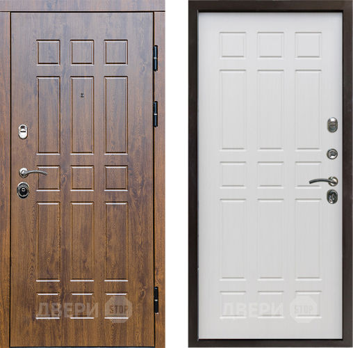 Входная металлическая Дверь Престиж Стандарт Спарта Лиственница белая в Рузе