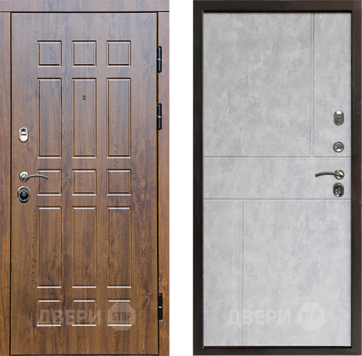 Входная металлическая Дверь Престиж Стандарт Горизонт Бетон светлый в Рузе