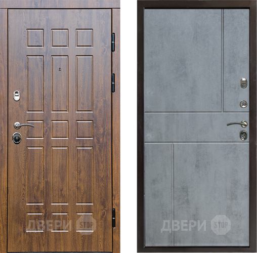 Входная металлическая Дверь Престиж Стандарт Горизонт Бетон темный в Рузе