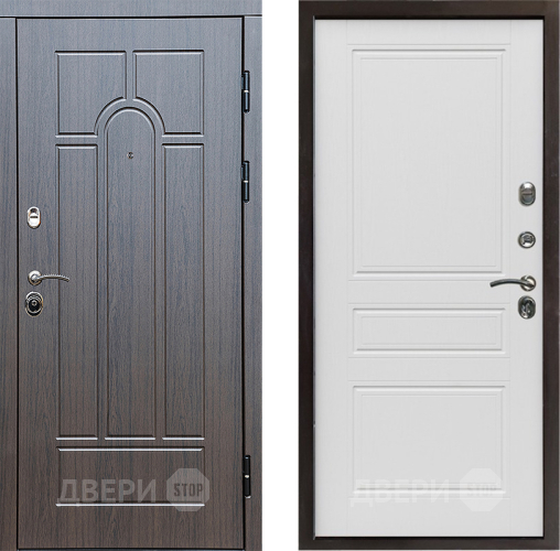 Входная металлическая Дверь Престиж Арка Классика Лиственница белая в Рузе