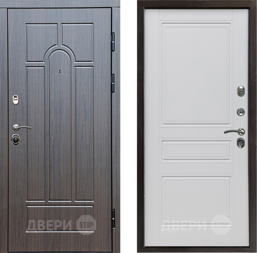 Входная металлическая Дверь Престиж Арка Классика Белый матовый в Рузе