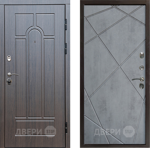 Входная металлическая Дверь Престиж Арка Лучи Бетон темный в Рузе