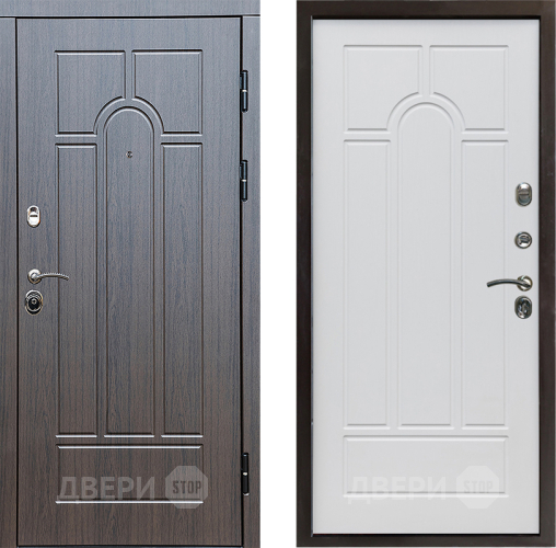 Входная металлическая Дверь Престиж Арка Арка Белое дерево в Рузе