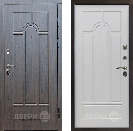 Входная металлическая Дверь Престиж Арка Арка Лиственница белая в Рузе