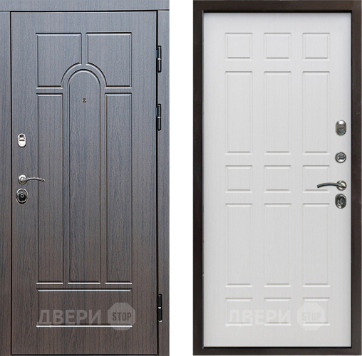 Входная металлическая Дверь Престиж Арка Спарта Лиственница белая в Рузе