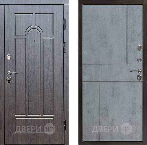 Входная металлическая Дверь Престиж Арка Горизонт Бетон темный в Рузе