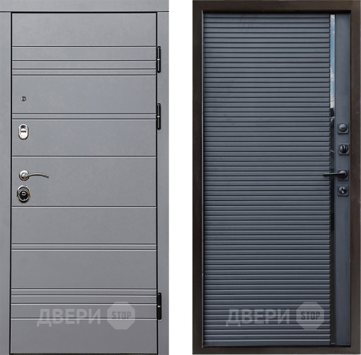 Входная металлическая Дверь Престиж Линия Грэй Porte Черный кварц в Рузе