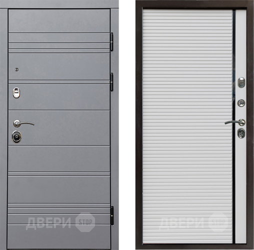 Входная металлическая Дверь Престиж Линия Грэй Porte Белый в Рузе