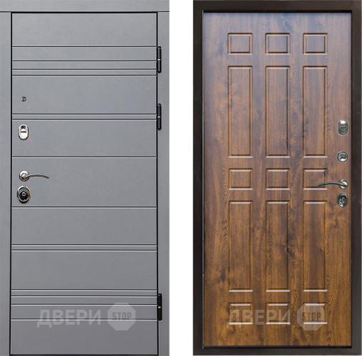 Входная металлическая Дверь Престиж Линия Грэй Спарта Дуб в Рузе
