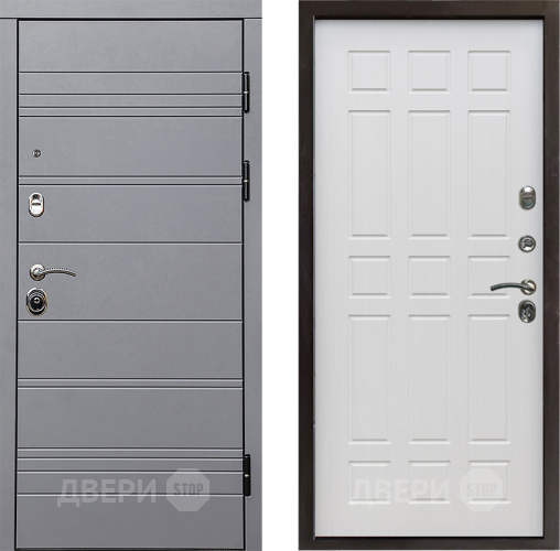 Входная металлическая Дверь Престиж Линия Грэй Спарта Лиственница белая в Рузе