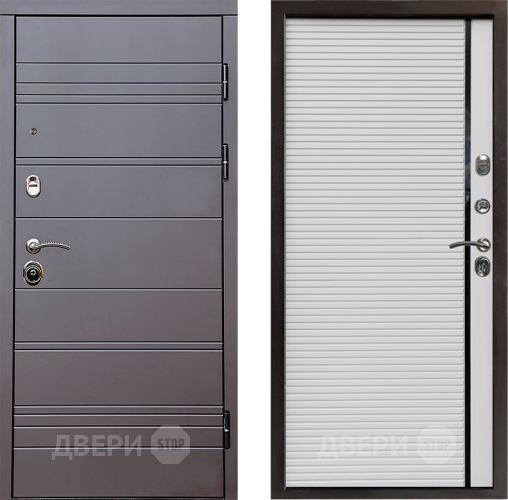 Входная металлическая Дверь Престиж Линия Браун Porte Белый в Рузе