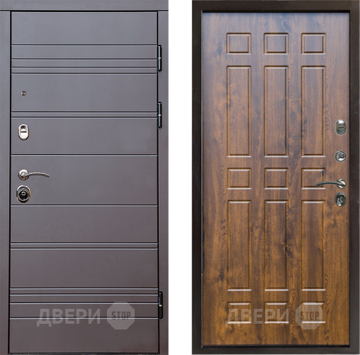 Входная металлическая Дверь Престиж Линия Браун Спарта Дуб в Рузе