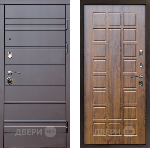 Входная металлическая Дверь Престиж Линия Браун Престиж Дуб в Рузе