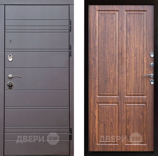 Входная металлическая Дверь Престиж Линия Браун Премиум Орех светлый в Рузе