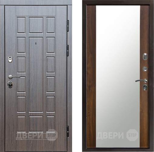 Входная металлическая Дверь Престиж Престиж Зеркало Дуб в Рузе