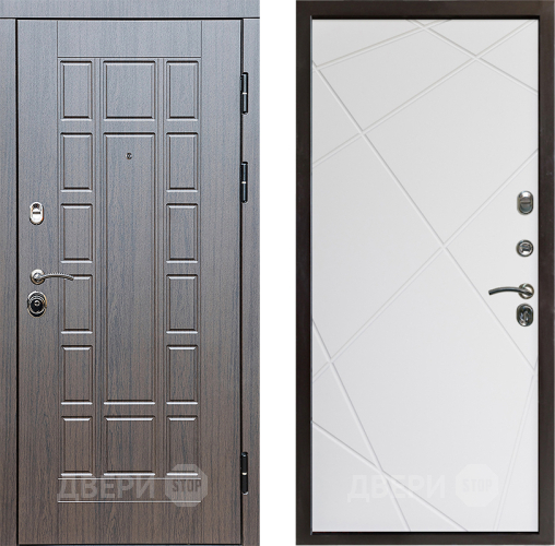 Входная металлическая Дверь Престиж Престиж Лучи Бетон белый в Рузе