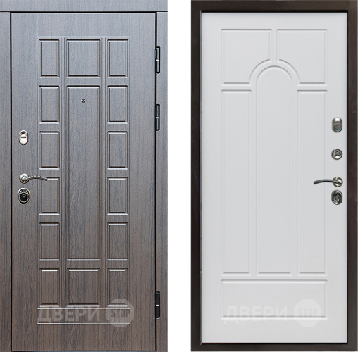 Входная металлическая Дверь Престиж Престиж Арка Белое дерево в Рузе