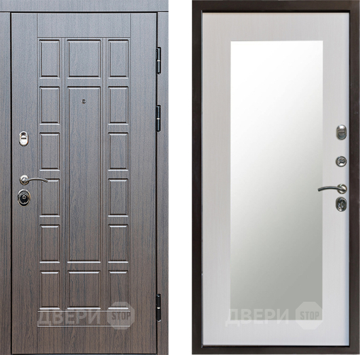 Входная металлическая Дверь Престиж Престиж Зеркло Пастораль Лиственница белая в Рузе