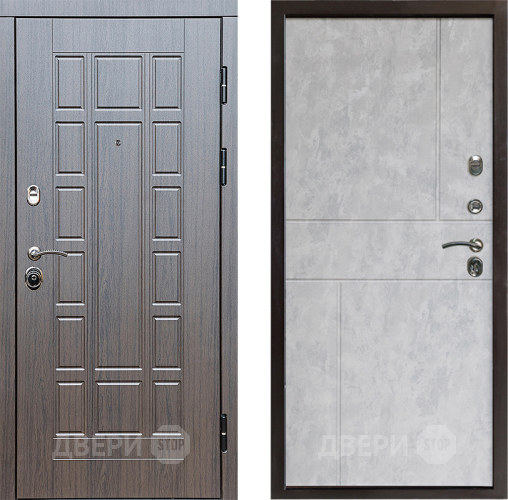 Входная металлическая Дверь Престиж Престиж Горизонт Бетон светлый в Рузе