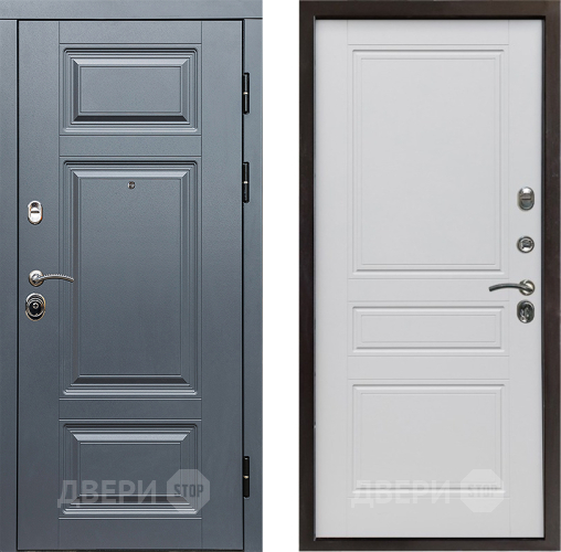 Входная металлическая Дверь Престиж Премиум Классика Белый матовый в Рузе