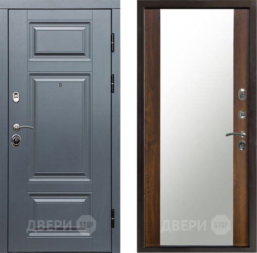 Входная металлическая Дверь Престиж Премиум Зеркало Дуб в Рузе