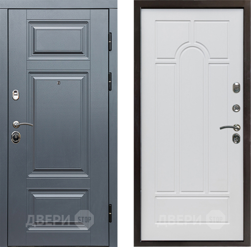 Входная металлическая Дверь Престиж Премиум Арка Белое дерево в Рузе