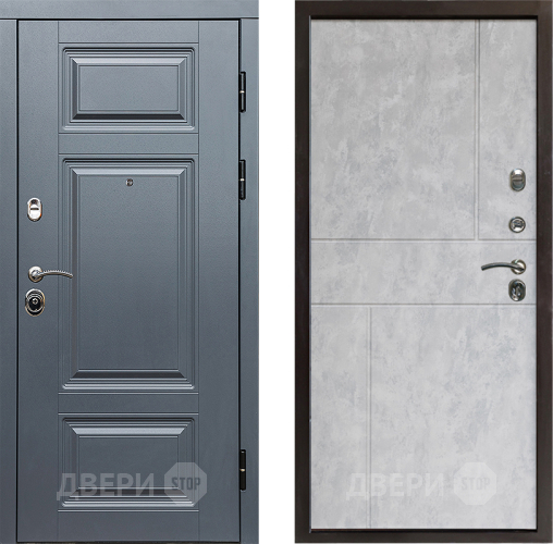 Входная металлическая Дверь Престиж Премиум Горизонт Бетон светлый в Рузе