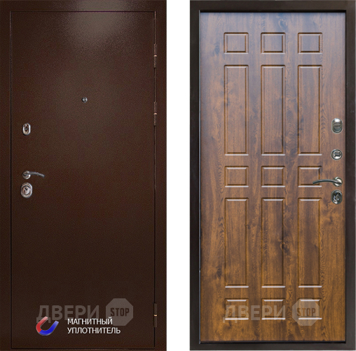 Входная металлическая Дверь Престиж Медь Спарта Дуб в Рузе
