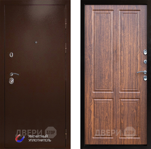 Входная металлическая Дверь Престиж Медь Премиум Орех светлый в Рузе