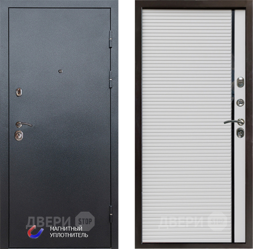 Входная металлическая Дверь Престиж Графит Porte Белый в Рузе