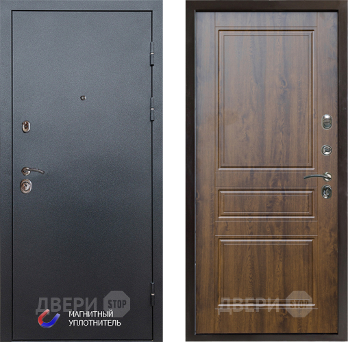 Входная металлическая Дверь Престиж Графит Классика Дуб в Рузе