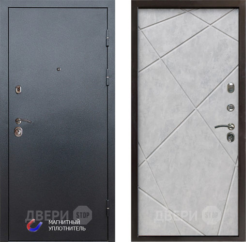 Дверь Престиж Графит Лучи Бетон светлый в Рузе