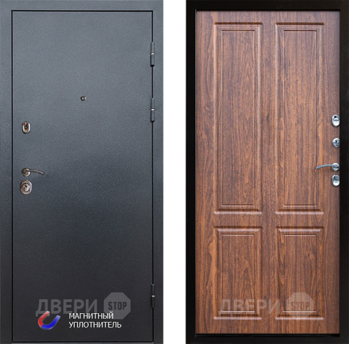 Входная металлическая Дверь Престиж Графит Премиум Орех светлый в Рузе