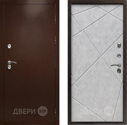 Входная металлическая Дверь Престиж TERMO с терморазрывом Снегирь Медь Лучи Бетон светлый в Рузе